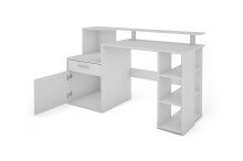 Schreibtisch >LOUIS< in Weiß 140 x 89 x 55 cm (BxHxT)