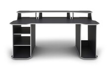 Schreibtisch >MATRIX< in Anthrazit, Kanten in Weiß 180 x 76/93 x 85 cm (BxHxT)
