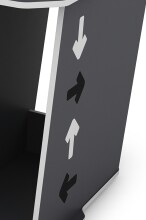 Schreibtisch >MATRIX< in Anthrazit, Kanten in Weiß 180 x 76/93 x 85 cm (BxHxT)