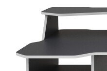Schreibtisch >MATRIX< in Anthrazit, Kanten in Weiß 180 x 76/93 x 85 cm (BxHxT)