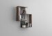 Wandregal >KRETA< in Old Style dunkel-Matera - 44,5x77x44,5cm (BxHxT)