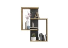 Wandregal >KRETA< in Artisan Eiche Dekor-Matera - 44,5x77x44,5cm (BxHxT)