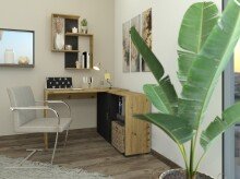 Wandregal >KRETA< in Artisan Eiche Dekor-Matera - 65x84,9x19,7cm (BxHxT)