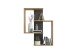 Wandregal >KRETA< in Artisan Eiche Dekor-Matera - 44,5x77x44,5cm (BxHxT)
