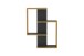 Wandregal >KRETA< in Anthrazit-orange Kante - 44,5x77x44,5cm (BxHxT)