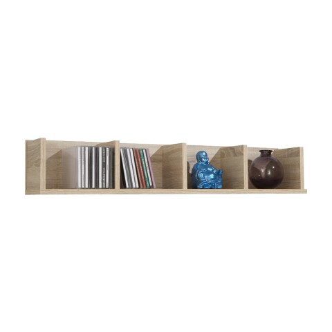 Wandregal >POINT 4< in Eiche Dekor - 92x16,5x17cm (BxHxT)