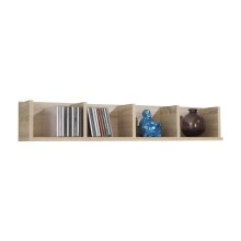 Wandregal >POINT 4< in Eiche Dekor - 92x16,5x17cm...
