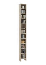 CD-Regal >HALLO 2< in Sandeiche Dekor - 18,9x185x16,2cm (BxHxT)