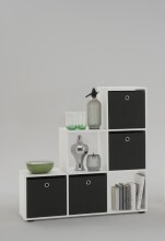 Raumteilerregal >MEGA 1< in weiß - 104,5x108x33cm (BxHxT)