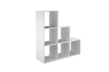 Raumteilerregal >MEGA 1< in weiß - 104,5x108x33cm (BxHxT)
