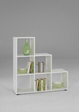 Raumteilerregal >MEGA 1< in weiß - 104,5x108x33cm (BxHxT)