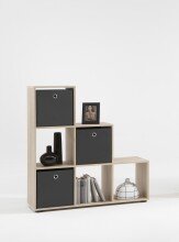 Raumteilerregal >MEGA 1< in Eiche Dekor - 104,5x108x33cm (BxHxT)