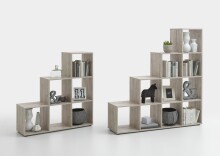 Raumteilerregal >MEGA 1< in Sandeiche Dekor - 104,5x108x33cm (BxHxT)