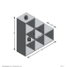 Raumteilerregal >MEGA 1< in Beton LA - 104,5x108x33cm (BxHxT)
