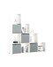 Raumteilerregal >MEGA 2< in Eiche Dekor - 138,5x143,5x33cm (BxHxT)