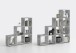 Raumteilerregal >MEGA 2< in Beton LA - 138,5x143,5x33cm (BxHxT)