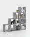 Raumteilerregal >MEGA 2< in Beton LA - 138,5x143,5x33cm (BxHxT)