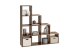Raumteilerregal >MEGA 2< in Old Style dunkel - 138,5x143,5x33cm (BxHxT)