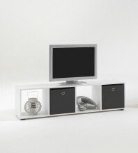 Standregal >MEGA 4< in weiß - 36,5x140,5x33cm (BxHxT)