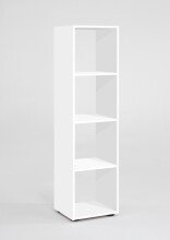 Standregal >MEGA 4< in weiß - 36,5x140,5x33cm...