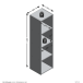 Standregal >MEGA 4< in Eiche Dekor - 36,5x140,5x33cm (BxHxT)
