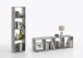 Standregal >MEGA 4< in Beton LA - 36,5x140,5x33cm (BxHxT)