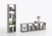 Standregal >MEGA 4< in Beton LA - 36,5x140,5x33cm (BxHxT)