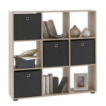 Raumteilerregal >MEGA 5< in Eiche Dekor - 104,5x108,5x33cm (BxHxT)