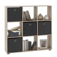Raumteilerregal >MEGA 5< in Eiche Dekor - 104,5x108,5x33cm (BxHxT)