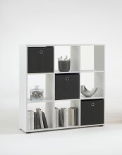 Raumteilerregal >MEGA 5< in weiß - 104,5x108,5x33cm (BxHxT)
