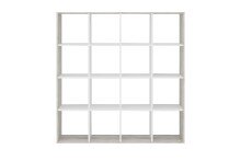 Raumteilerregal >MEGA 6< in Sandeiche Dekor-weiß - 138,5x143x33cm (BxHxT)