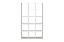 Regal >MEGA 10< in Sandeiche Dekor-weiß - 104,3x178x33cm (BxHxT)