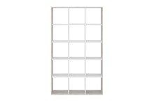 Regal >MEGA 10< in Sandeiche Dekor-weiß - 104,3x178x33cm (BxHxT)