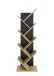 Regal >BÜCHEN 1< in Schwarz perl-Artisan Eiche - 41,6x125,3x26cm (BxHxT)