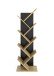 Regal >BÜCHEN 1< in Schwarz perl-Artisan Eiche - 41,6x125,3x26cm (BxHxT)