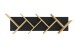 Wandregal >BÜCHEN 2< in Schwarz perl-Artisan Eiche - 127,5x38,5x25,5cm (BxHxT)