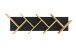 Wandregal >BÜCHEN 2< in Schwarz perl-Artisan Eiche - 127,5x38,5x25,5cm (BxHxT)