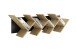 Wandregal >BÜCHEN 2< in Schwarz perl-Artisan Eiche - 127,5x38,5x25,5cm (BxHxT)