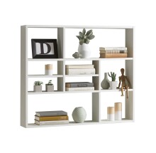 Wandregal >MIKA< in weiß - 90x78,2x16cm (BxHxT)