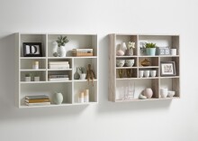 Wandregal >MIKA< in weiß - 90x78,2x16cm (BxHxT)