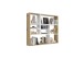 Wandregal >MIKA< in Artisan Eiche Dekor-Brillantweiß - 90x78,2x16cm (BxHxT)