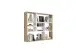 Wandregal >MIKA< in Artisan Eiche Dekor-Brillantweiß - 90x78,2x16cm (BxHxT)