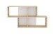Wandregal >NORA< in Eiche Dekor-weiß - 100x53x19,5cm (BxHxT)