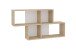 Wandregal >NORA< in Eiche Dekor-weiß - 100x53x19,5cm (BxHxT)