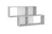 Wandregal >NORA< in Beton LA-weiß - 100x53x19,5cm (BxHxT)