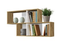 Wandregal >NORA< in Artisan Eiche Dekor-weiß - 100x53x19,5cm (BxHxT)