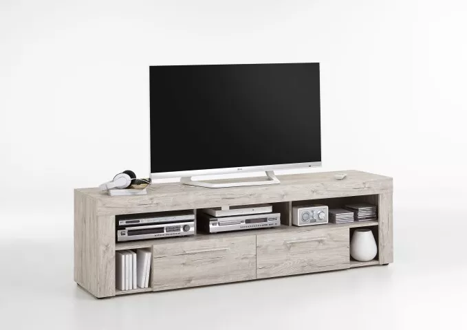 TV-Schrank >VIBIO 2< in Sandeiche Dekor - 180x52,8x41,3cm (BxHxT)