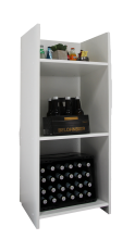 Flaschenregal >TRIER 1< in weiß - 50,1x96,7x38cm (BxHxT)