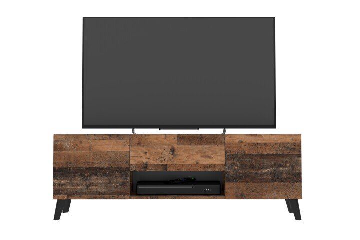 TV-Board >BRIGHTON 2< in Old Style dunkel - 140x46,5x34,5cm (BxHxT)
