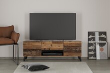 TV-Board >BRIGHTON 2< in Old Style dunkel - 140x46,5x34,5cm (BxHxT)